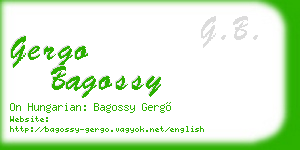 gergo bagossy business card